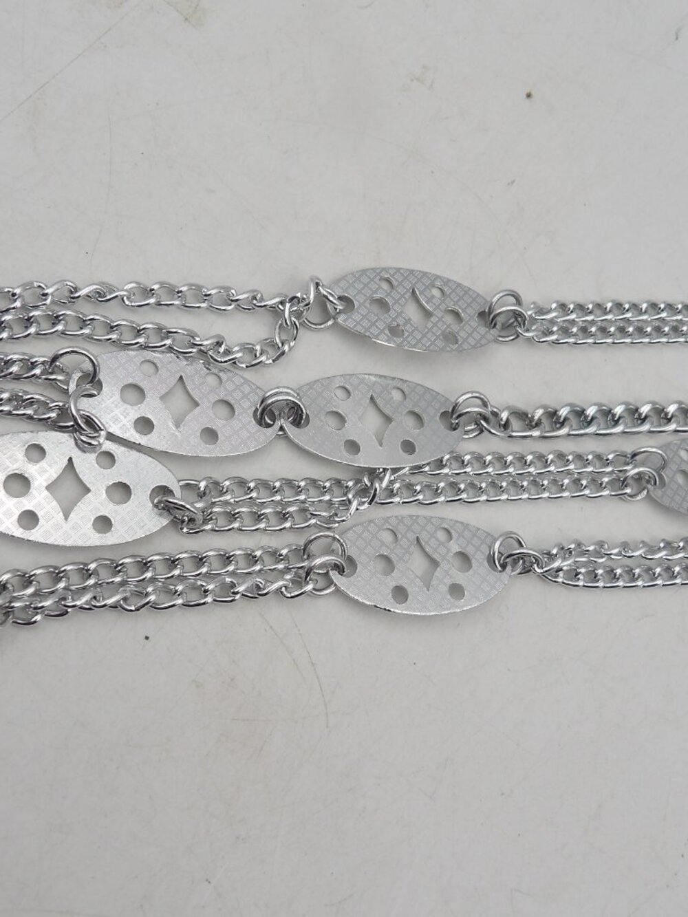Vintage Silver Tone Chain Belt